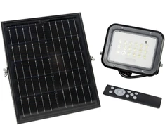 PNI GreenHouse WS50 50W LED prožektorius su saulės baterija, 6000mAh akumuliatoriumi, nuotolinio valdymo pulteliu, reguliuojamu laikmačiu ir ryškumu, 6500 K, IP65