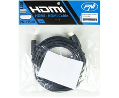 PNI H500 didelės spartos 1.4V HDMI laidas, kištukinis, Ethernet, paauksuotas, 5m