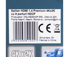 PNI HDMI 1.4 Premium 4Kx2K skirstytuvas su 8 HDCP prievadais