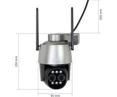 PNI House IP574 belaidžio vaizdo stebėjimo kamerų komplektas ir PNI fotovoltinis saulės skydelis PSF6020A