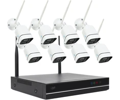 PNI House WiFi660 NVR vaizdo stebėjimo sistemos komplektas, 8 kanalai ir 8 belaidės lauko kameros 3MP, P2P, IP66