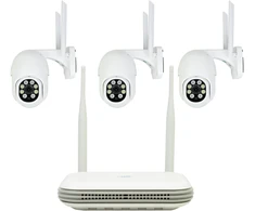 PNI House WiFi800 belaidžio vaizdo stebėjimo rinkinys su NVR įrašymo įrenginiu ir 3 lauko kameromis PNI IP840, 8MP, 4K, IP65