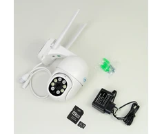 PNI IP840 belaidė vaizdo stebėjimo kamera + PNI 128GB WiFi kortelė, PTZ, 8MP 4K, micro SD lizdas, autonominė, AI funkcijos, ONVIF, ICSee programėlė