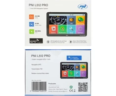 PNI L512 PRO GPS navigacijos sistema su skydeliu nuo saulės, 7 colių, 800 MHz, 512MB DDR, 16GB vidinė atmintis, FM siųstuvas