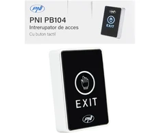 PNI PB104 prieigos jungiklis su lietimui jautriu paviršiumi, paviršinis montavimas, NO/NC/COM, 12V/24V DC, būsenos LED, metalinis, 5 laidai