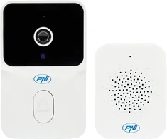 PNI Safe House IDB12 vaizdo durų skambutis, WiFi, naktinis matymas, IP54, integruota baterija, valdymas per Tuya programėlę