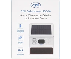 PNI SafeHouse HS006 belaidė lauko sirena su saulės įkrovimu