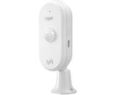 PNI SafeHouse HS401 PIR judesio jutiklis su „Wi-Fi“, suderinamas su „Tuya“ programa, 80dB garsinis signalas, integruotas garsiakalbis, 5V USB C maitinimo šaltinis