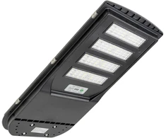 PNI SL130 300W gatvių apšvietimo lempa, su integruota 20W saulės baterija, 6500K, 2900lm, 4 x integruota 20Ah baterija, mikrobangų judesio jutiklis