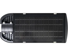 PNI SL220 200W gatvių apšvietimo lempa, su integruota 15W saulės baterija, 6500K, 1700lm, 3 x integruota 15Ah baterija, mikrobangų judesio jutiklis