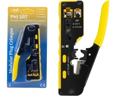 PNI SR7 replės kabelių kirpimui, izoliacijos nuėmimui ir RJ12, RJ45 CAT5, CAT6, CAT7, CAT8 jungčių užspaudimui