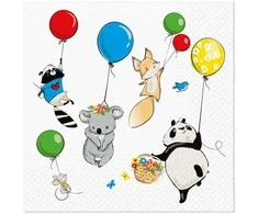 Popierinės servetėlės PAW Baloons, 33 cm x 33 cm, 20 vnt.