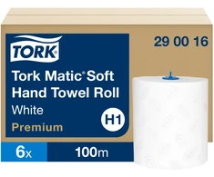 Popieriniai rankšluosčiai Tork Premium Matic Soft H1 (290016), 2 sluoksniai, baltos spalvos, 100m, 408 lapeliai