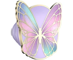 PopSockets Enamel Butterfly Prism MagSafe telefono laikiklis ir stovas, levandų spalvos