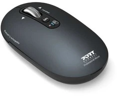 PORT CONNECT Pure MAC, Belaidė įkraunama pelė, Bluetooth, FreeWheel, 3200 DPI,Shadow