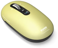 PORT CONNECT Pure MAC, Bluetooth Rechargeable Belaidė pelė, FreeWheel, 3200 DPI, Lemon