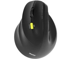 Port Designs PORT CONNECT Ergo Shape, belaidė įkraunama pelė, USB-A/Bluetooth, 2.4GHz, Left-Handed, 2400DPI