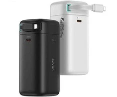 USAMS išorinė baterija su ištraukiamu „Lightning“ laidu, 18000 mAh, PD45W, greito įkrovimo, XMF serijos, juodas