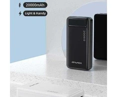 Išorinė baterija Power Bank Awei P6K 5V/2.1A 20000mAh juoda