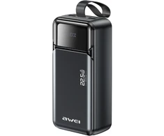 Powerbank Awei PA-105 40000mAh 22,5W PD 3xUSB-C juodos spalvos