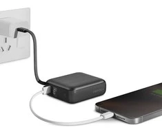 PowerBank Energea Integra Mini 35 10000mAh cableUSB-C PD35W pilkos spalvos