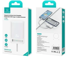 Powerbank USAMS XM Series CD219 10000mAh Magnetic Wireless rožinės spalvos