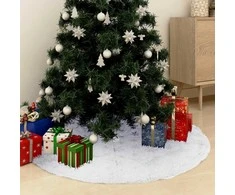 Kilimėlis po kalėdine eglute, baltas, 122cm, dirbtinis kailis