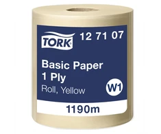 Pramoninis popierius Tork Basic Universal W1, 127107, 1 sluoksnis, gelsvos spalvos, 1190m