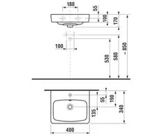 Praustuvė JIKA LYRA PLUS H815380, 400×340 mm