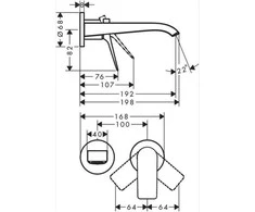 Hansgrohe Potinkinis praustuvo maišytuvas HG Vivenis 75050670