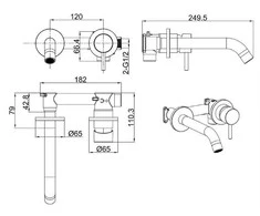 Praustuvo maišytuvas Invena Dafni BP-88-U01-A, chromo