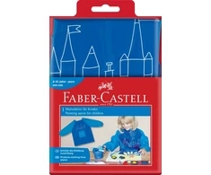 Prijuostė Faber-Castell su rankovėmis, berniukams, mėlynos spalvos