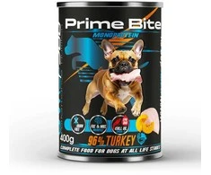 PRIME BITE Monoprotein kalakutiena with pumpkin – drėgnas ėdalas šunims – 400g