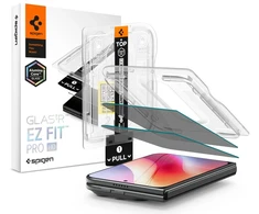 PRIVATUMĄ UŽTIKRINANTIS STIKLAS Spigen GLAS.TR EZ FIT PRO HD AC 2-PACK IPHONE DUO PRIVACY