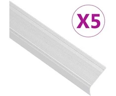 Profiliai laiptams, 5vnt., sidabro, 100 cm, aliuminis, L formos