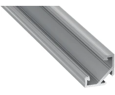 Profilis aliuminis anoduotas LED juostoms kampinis, paviršinis C, 2.02m LUMINES