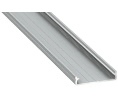 Profilis aliuminis anoduotas LED juostoms platus paviršinis, SOLIS, 1m LUMINES
