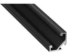 Profilis aliuminis juodas anoduotas LED juostoms kampinis, paviršinis C, 3m LUMINES