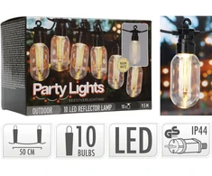 ProGarden Lauko lempučių girlianda LED 9,5 m 10 vnt.