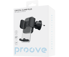 „Proove“ automobilio laikiklis „Crystal Clamp Plus“ oro išleidimo angos automobilinis laikiklis su juodos spalvos