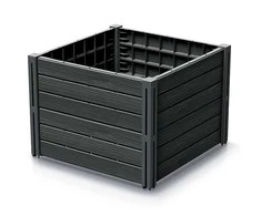 PROSPERPLAST DARŽO DĖŽĖ-SODO RABATĖ BASE PLANET 61,8×61,8x46cm ANTRACITO SPALVOS