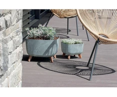 Prosperplast Kvadratinė gėlinė su betono efektu 24x24 cm