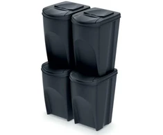 Prosperplast KEDEN ŠIUKŠLIADĖŽĖ SORTIBOX 35L RINKINYS 4 – AKMENS PILKA