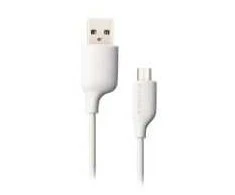 PTC PURIDEA cable USB A male į Micro B male, 1.2m, L02 2.4A Baltas