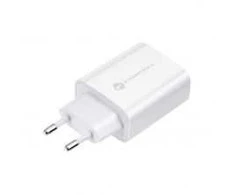 Įkroviklis Forcell + "USB-C (Type-C) to USB-C (Type-C)" (1xUSB-C 3A 25W) baltas