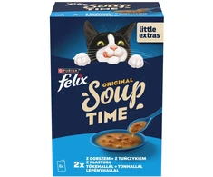 Purina Nestle Felix Original Soup Time Box žuvis – šlapias kačių maistas – 6x48g
