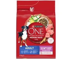 Purina Nestle ONE Medium/Maxi Adult Dog ėriena & ryžiai 2,5kg