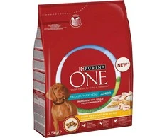 Purina Nestle ONE Medium/Maxi Junior vištiena & ryžiai 2,5kg