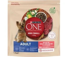 Purina Nestle ONE MINI Dog Adult jautiena & ryžiai 1,5kg