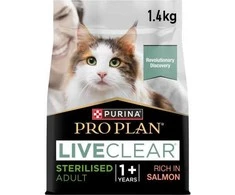 Purina Nestle Purina Pro Plan LIVECLEAR STERILISED ADULT Bogata w Łososia 1,4kg